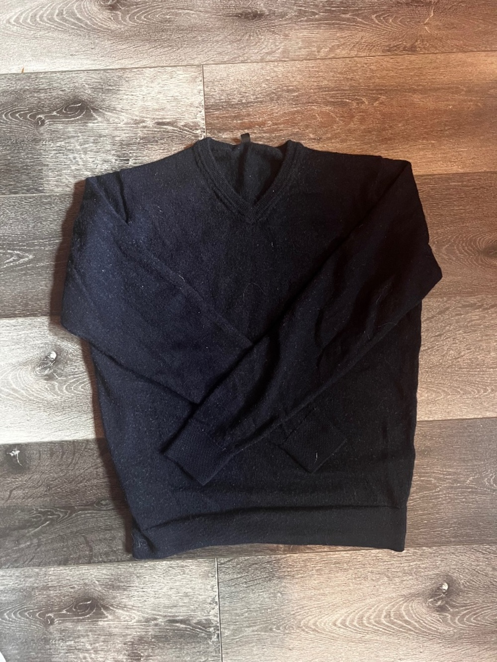 Muji men’s navy XS v neck sweater 100% Wool